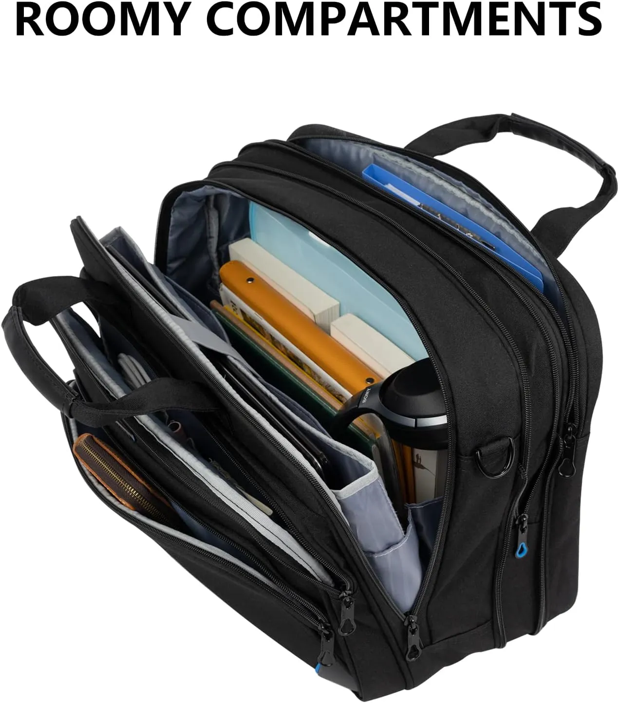 KROSER Laptop Bag 17.3 Inch Premium Laptop Briefcase, Expandable Laptop Shoulder Messenger Bag Durable Computer Case