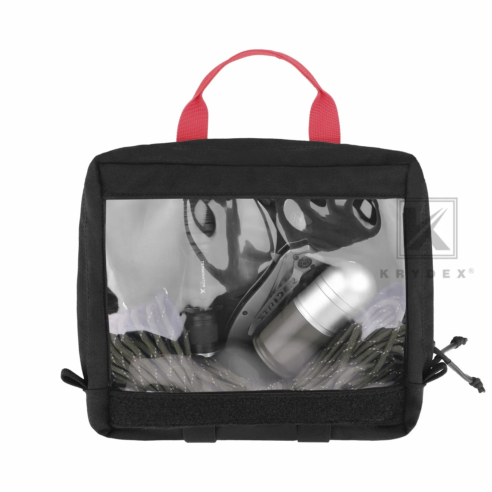 Krydex Clear Top Insert Large/Small for D3 Tactical Backpack Organizer Bag Hook & Loop Medic Pouch