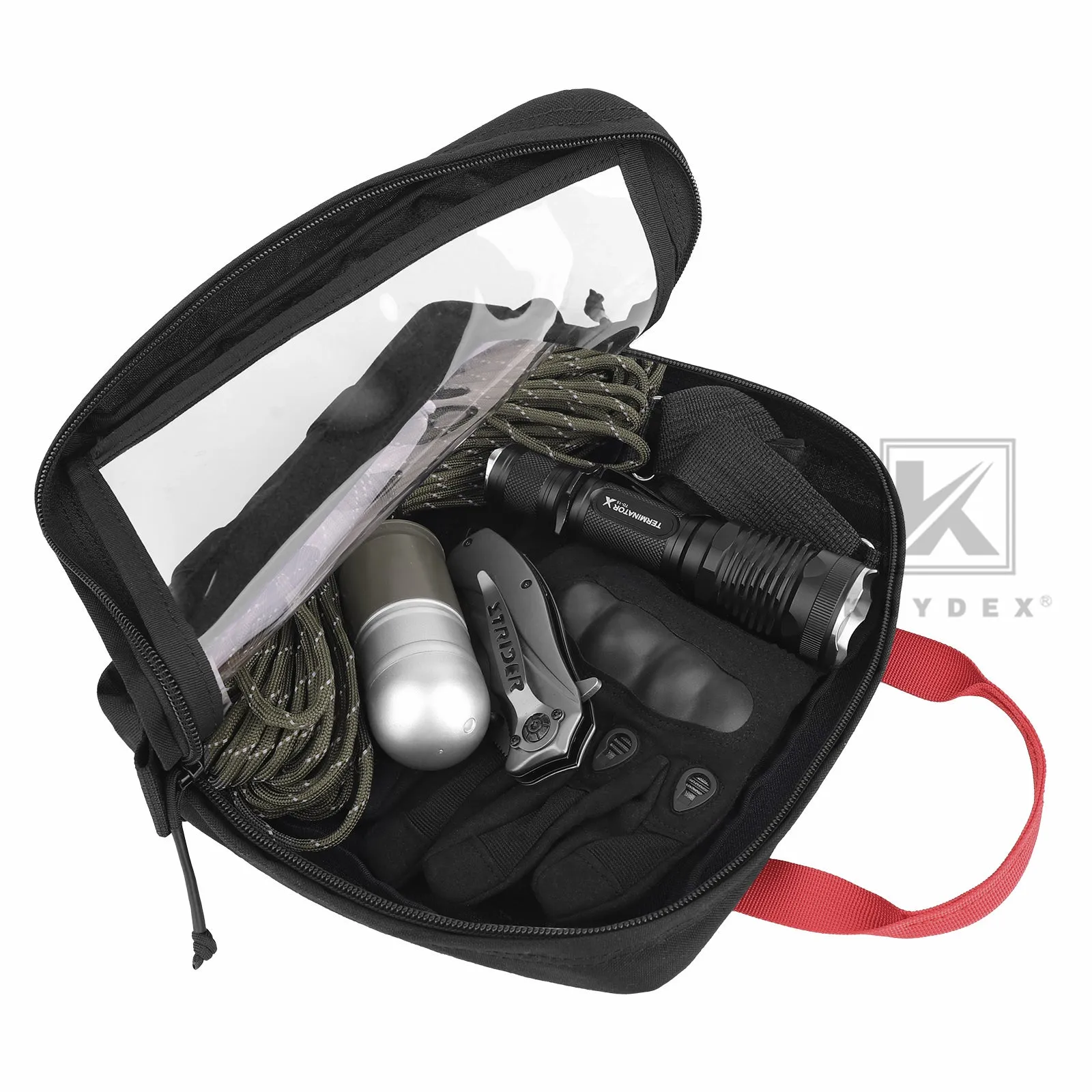 Krydex Clear Top Insert Large/Small for D3 Tactical Backpack Organizer Bag Hook & Loop Medic Pouch