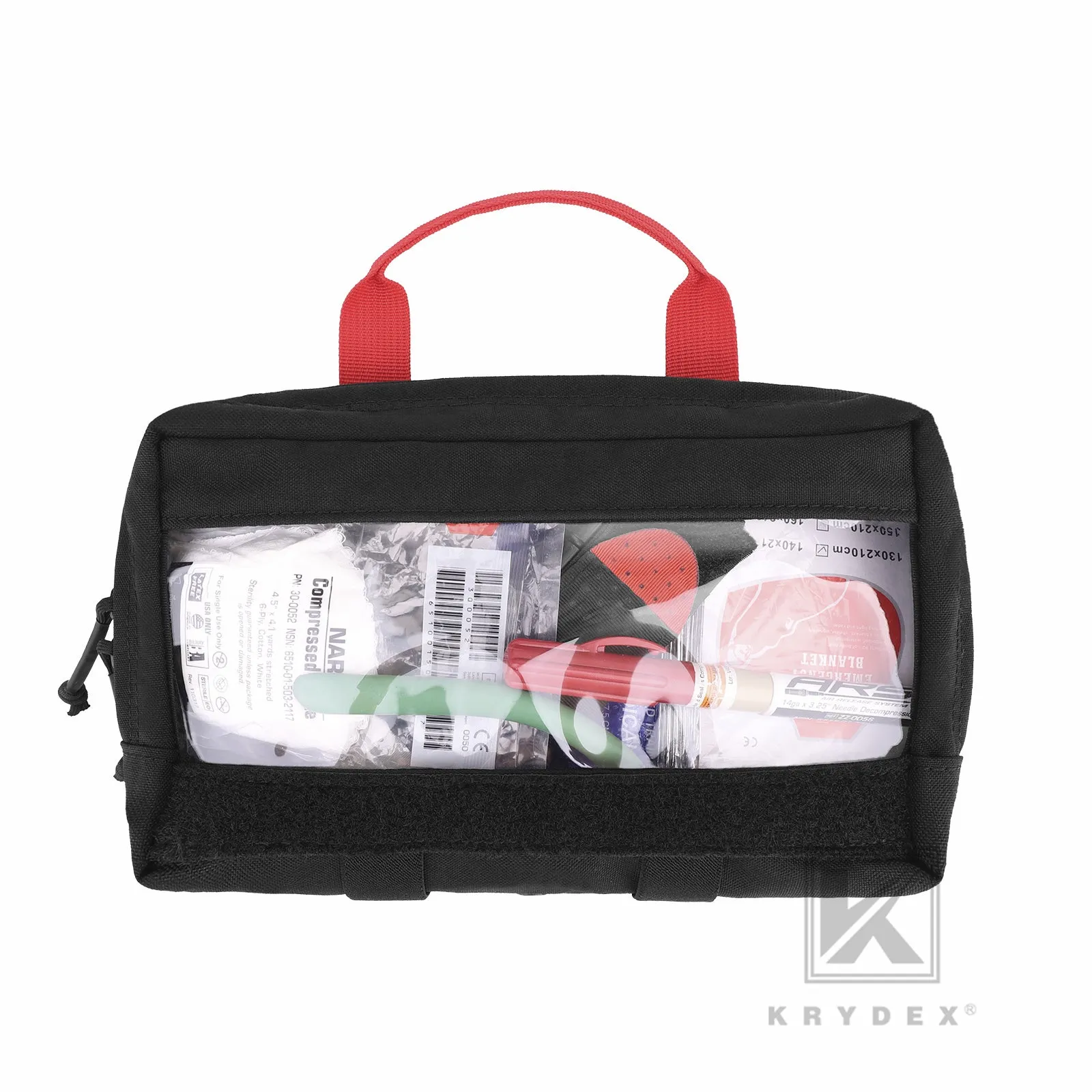 Krydex Clear Top Insert Large/Small for D3 Tactical Backpack Organizer Bag Hook & Loop Medic Pouch