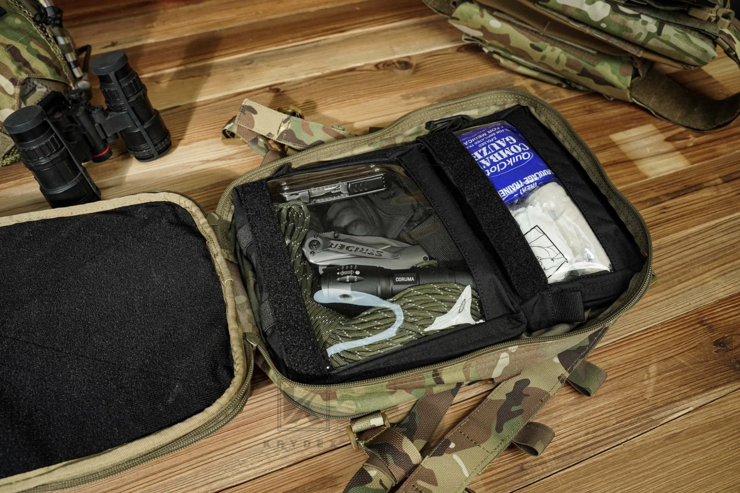 Krydex Clear Top Insert Large/Small for D3 Tactical Backpack Organizer Bag Hook & Loop Medic Pouch