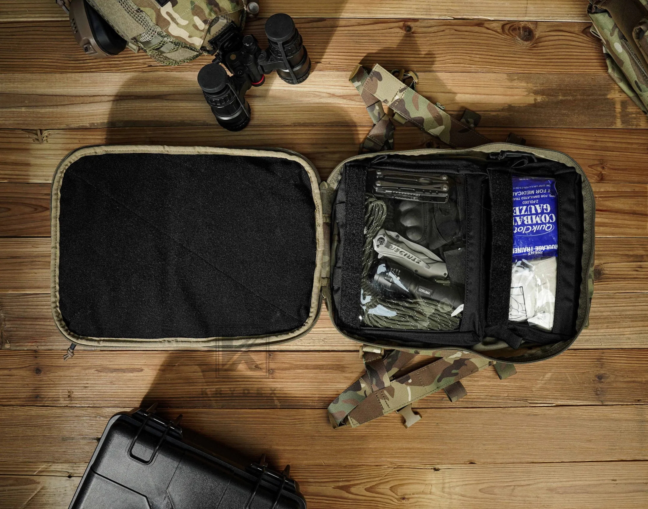 Krydex Clear Top Insert Large/Small for D3 Tactical Backpack Organizer Bag Hook & Loop Medic Pouch