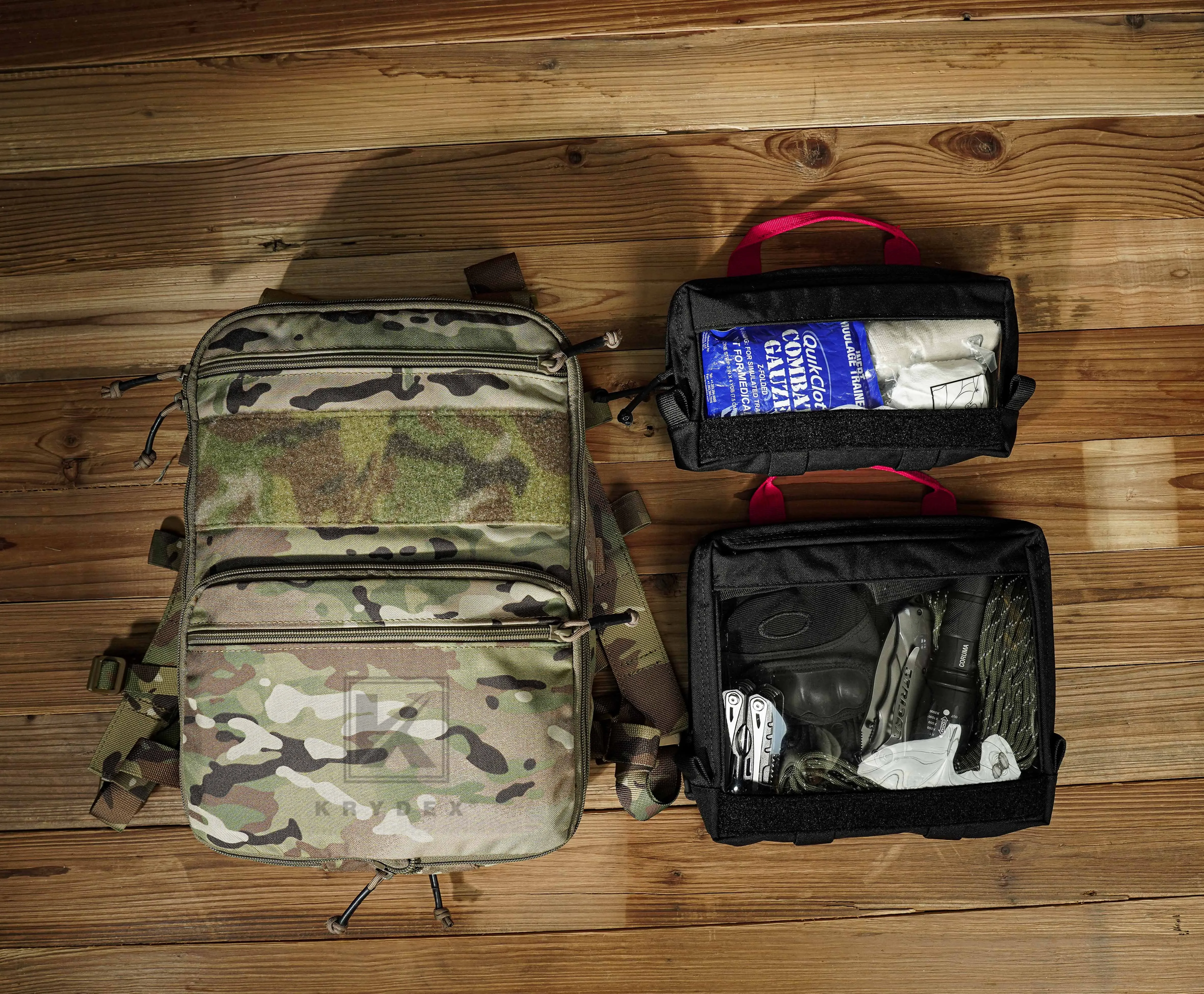 Krydex Clear Top Insert Large/Small for D3 Tactical Backpack Organizer Bag Hook & Loop Medic Pouch