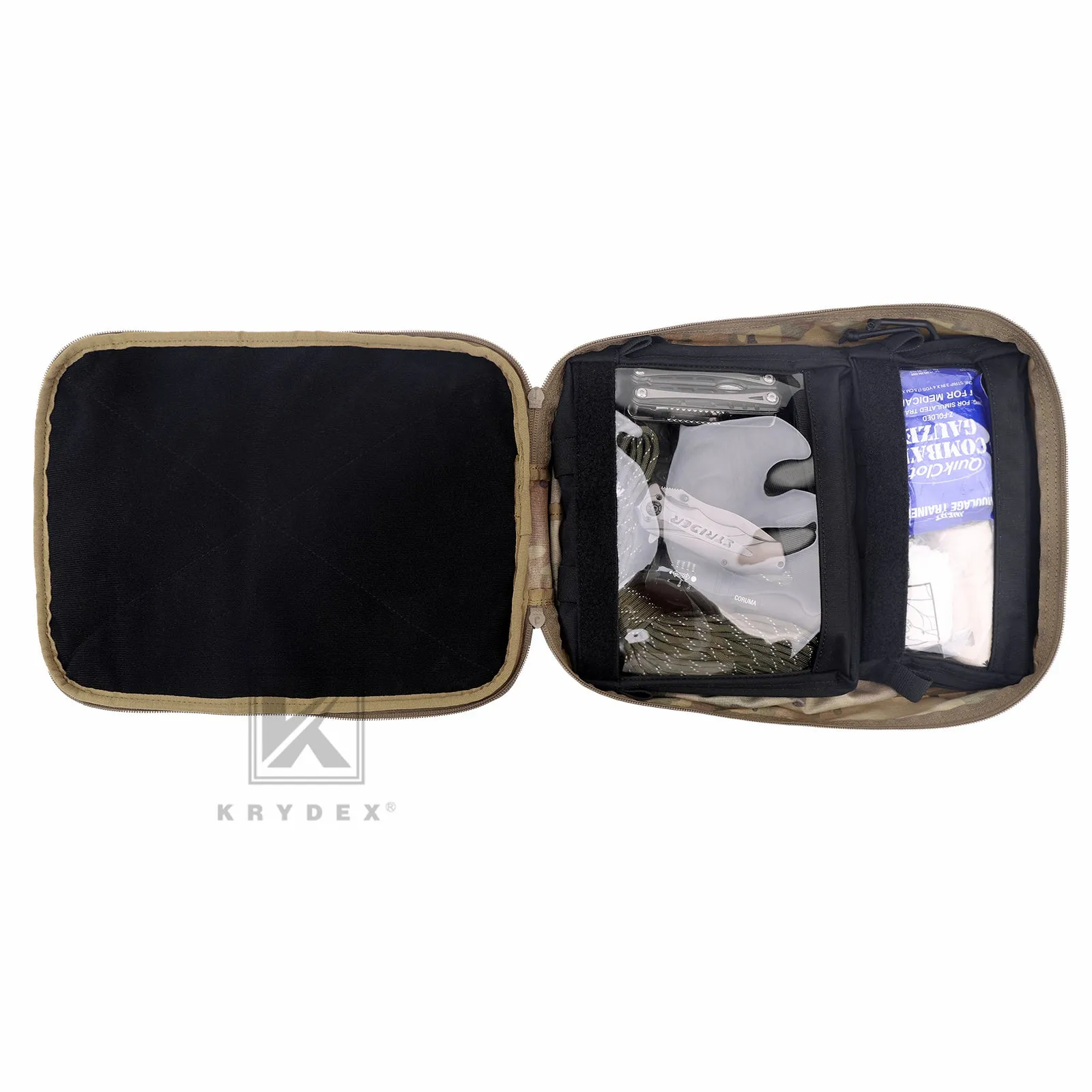 Krydex Clear Top Insert Large/Small for D3 Tactical Backpack Organizer Bag Hook & Loop Medic Pouch