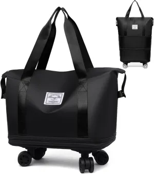Kulken Travel Bag With Wheels, Expandable Large Capacity 2025 New Travel Bag - Universal Wheel Removable (Black)
