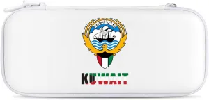 Kuwait Flag Kuwaiti National Emblem Compatible with Switch Carrying Case Hard Travel Game Bag Pouch with 15 Games Accessories