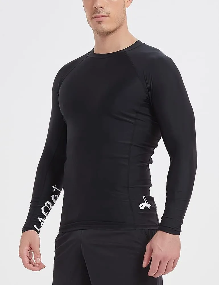 LAFROI Men's Long Sleeve UPF 50  Baselayer Skins Performance Fit Compression Rash Guard-CLYYB