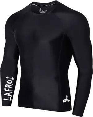LAFROI Men's Long Sleeve UPF 50  Baselayer Skins Performance Fit Compression Rash Guard-CLYYB