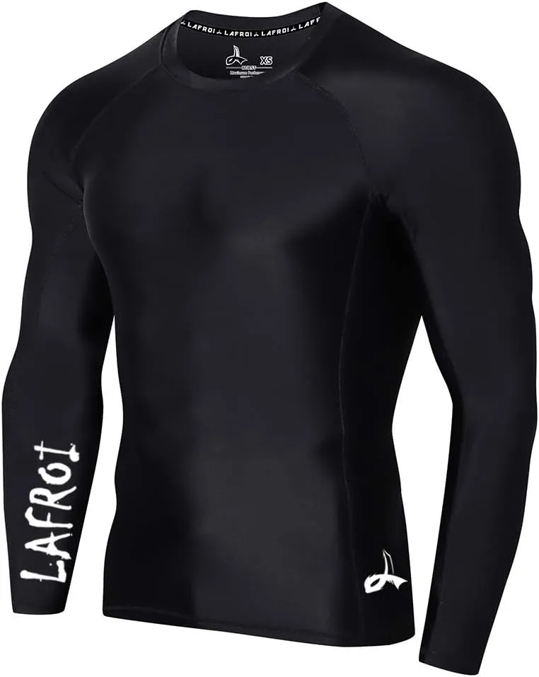 LAFROI Men's Long Sleeve UPF 50  Baselayer Skins Performance Fit Compression Rash Guard-CLYYB