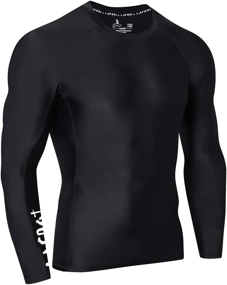 LAFROI Men's Long Sleeve UPF 50  Baselayer Skins Performance Fit Compression Rash Guard-CLYYB