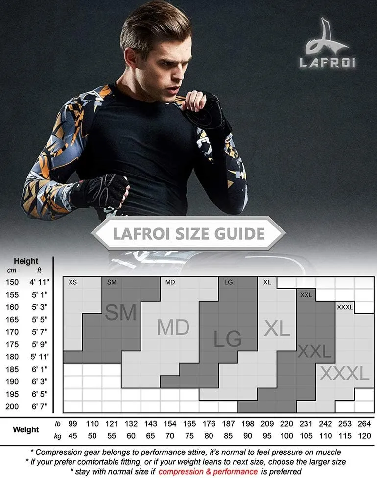 LAFROI Men's Long Sleeve UPF 50  Baselayer Skins Performance Fit Compression Rash Guard-CLYYB