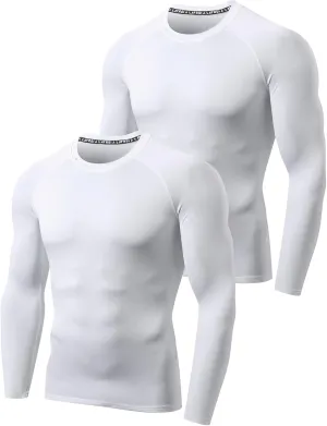 LAFROI Men's Thermal Fleece Winter Long Sleeve Compression Baselayer Top Shirt-MJSY01