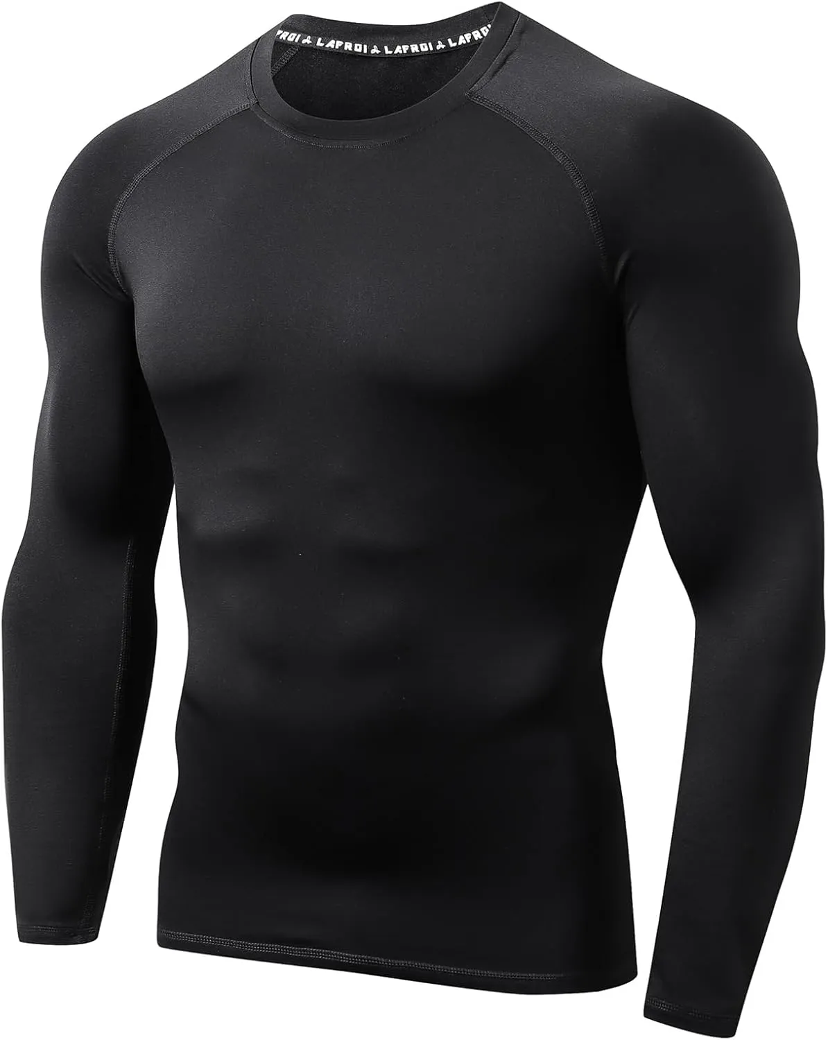 LAFROI Men's Thermal Fleece Winter Long Sleeve Compression Baselayer Top Shirt-MJSY01