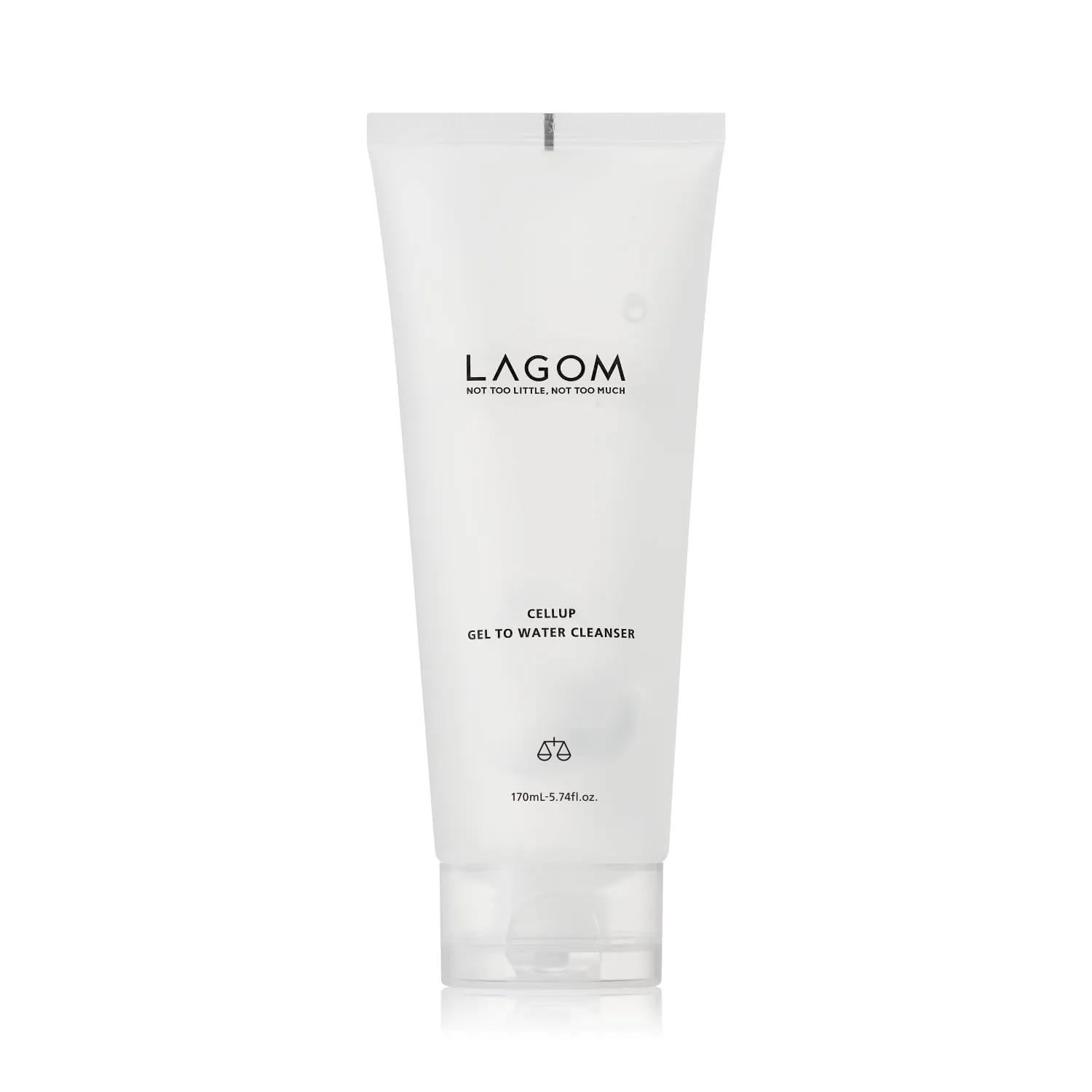 LAGOM Cellup Gel To Water Cleanser | No Foam Transparent Formula, Jelly Texture, Morning Cleanser, Hydrating Daily Face Wash 5.74 Fl Oz