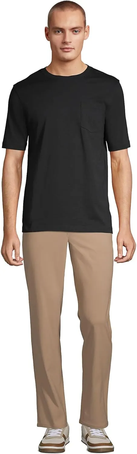 Lands' End Men's Super-T Short Sleeve T-Shirt with Pocket