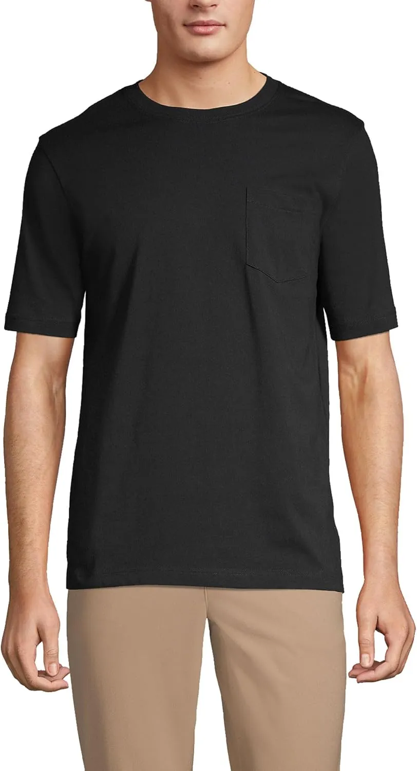 Lands' End Men's Super-T Short Sleeve T-Shirt with Pocket