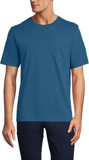 Lands' End Men's Super-T Short Sleeve T-Shirt with Pocket