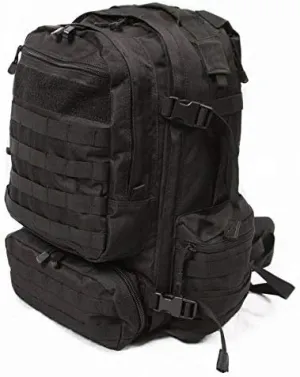 LAPG Operator Tactical Backpack, Adjustable Outdoor Operation Backpack with MOLLE System, Hiking Knapsack - Black