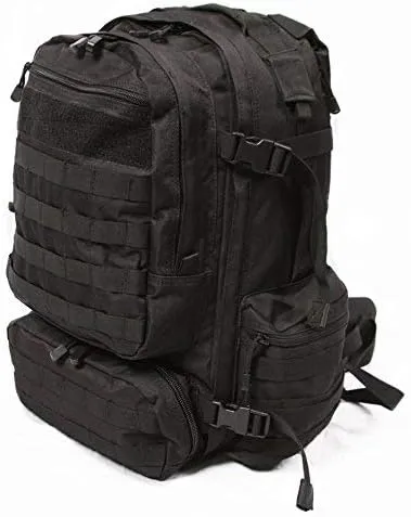 LAPG Operator Tactical Backpack, Adjustable Outdoor Operation Backpack with MOLLE System, Hiking Knapsack - Black