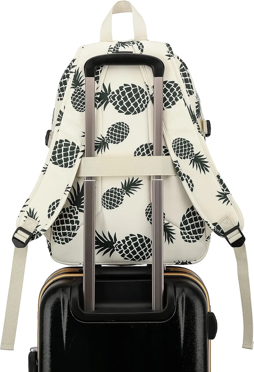 Laptop Backpack College Backpack with USB charging port for laptop up to 15 inch Men Women outdoor Travel Backpack (Pineapple)