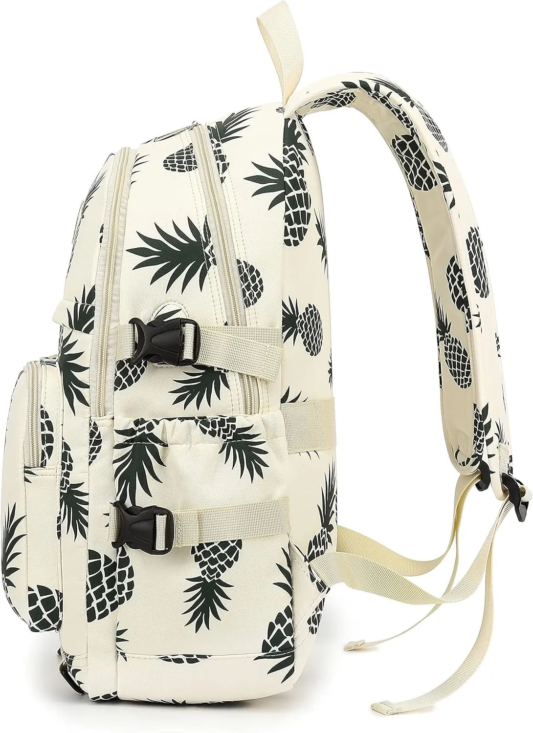 Laptop Backpack College Backpack with USB charging port for laptop up to 15 inch Men Women outdoor Travel Backpack (Pineapple)