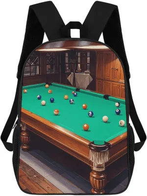 Laptop Backpack for Men Women Daypack Billiard Computer Bag Travel Backpacks Laptop Bag
