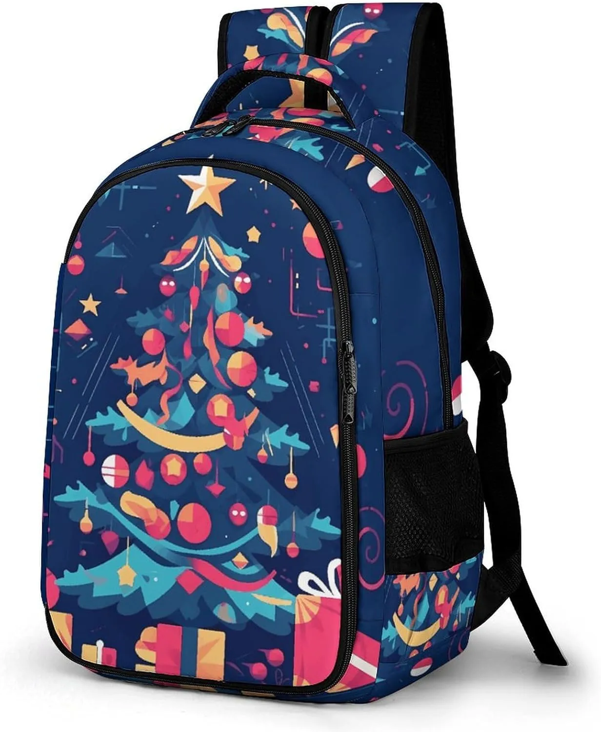 Laptop Backpack for Men Women Daypack Cartoon Christmas Tree Computer Bag Travel Backpacks Laptop Bag