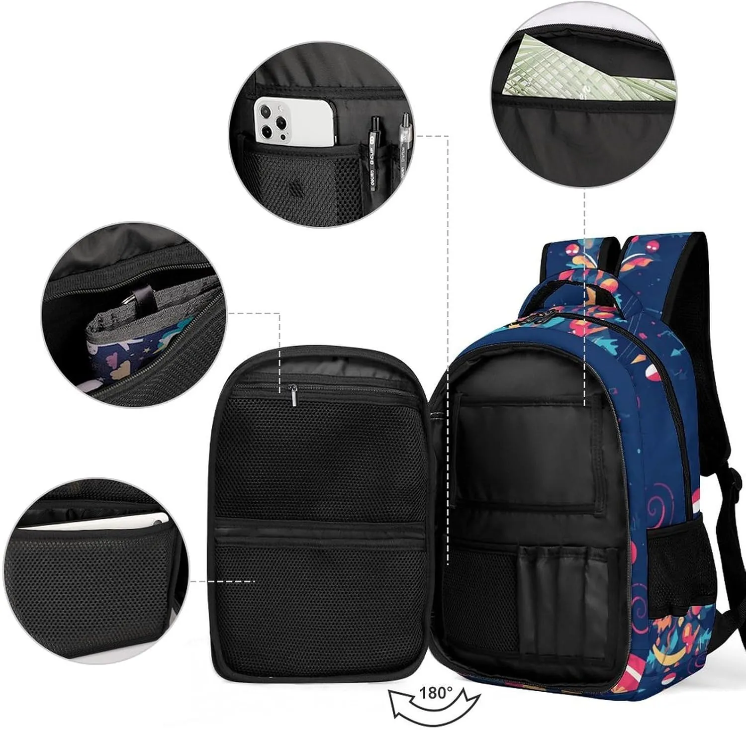 Laptop Backpack for Men Women Daypack Cartoon Christmas Tree Computer Bag Travel Backpacks Laptop Bag