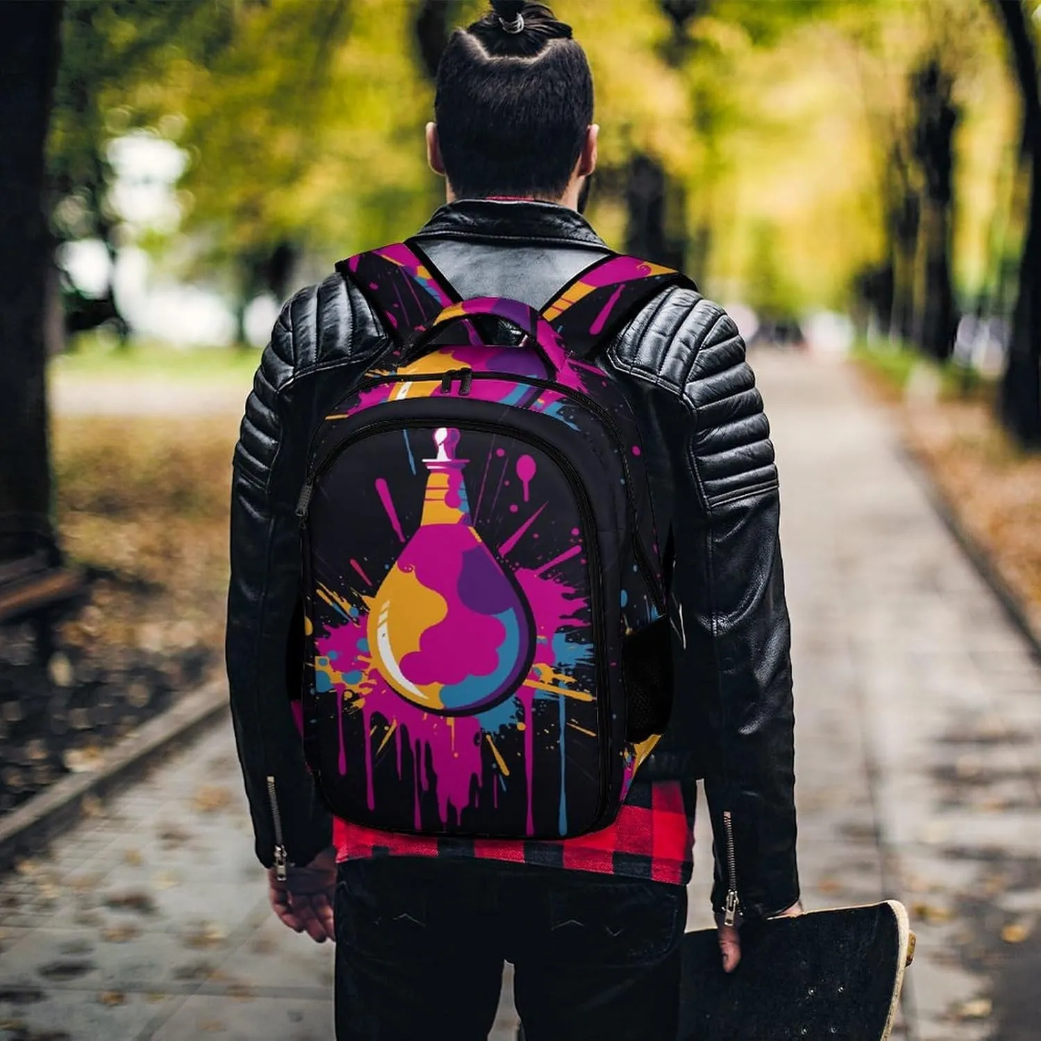 Laptop Backpack for Men Women Daypack Doodle Light Bulb Computer Bag Travel Backpacks Laptop Bag