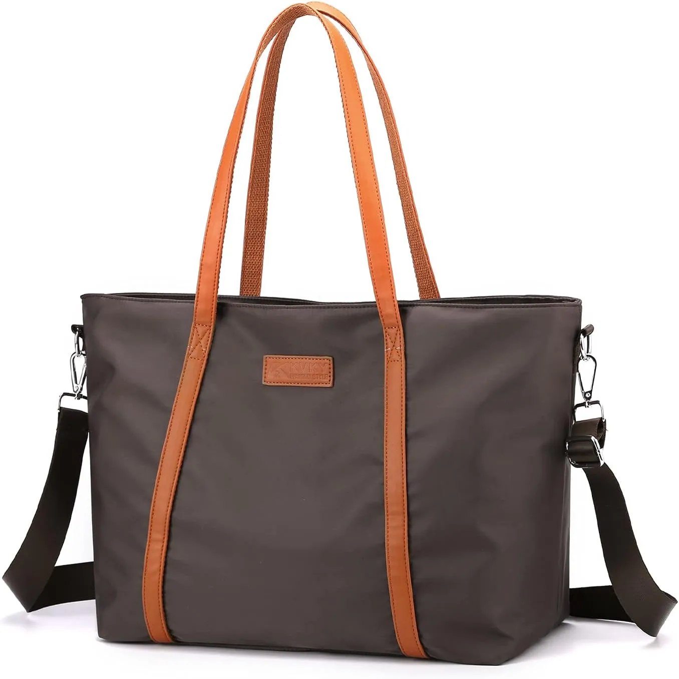 Laptop Bag Waterproof Lightweight Shoulder Tote for Women Nylon Briefcase Computer Work Handbag Fits 15.6 inch