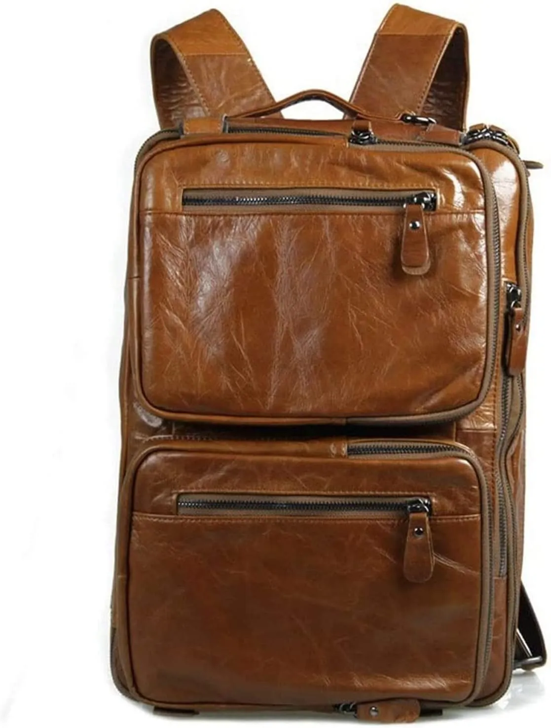 Laptop Briefcase Vintage, Convertible Backpack 15.6inch Laptop Handbag Messenger Bag Large Capacity Business Travel
