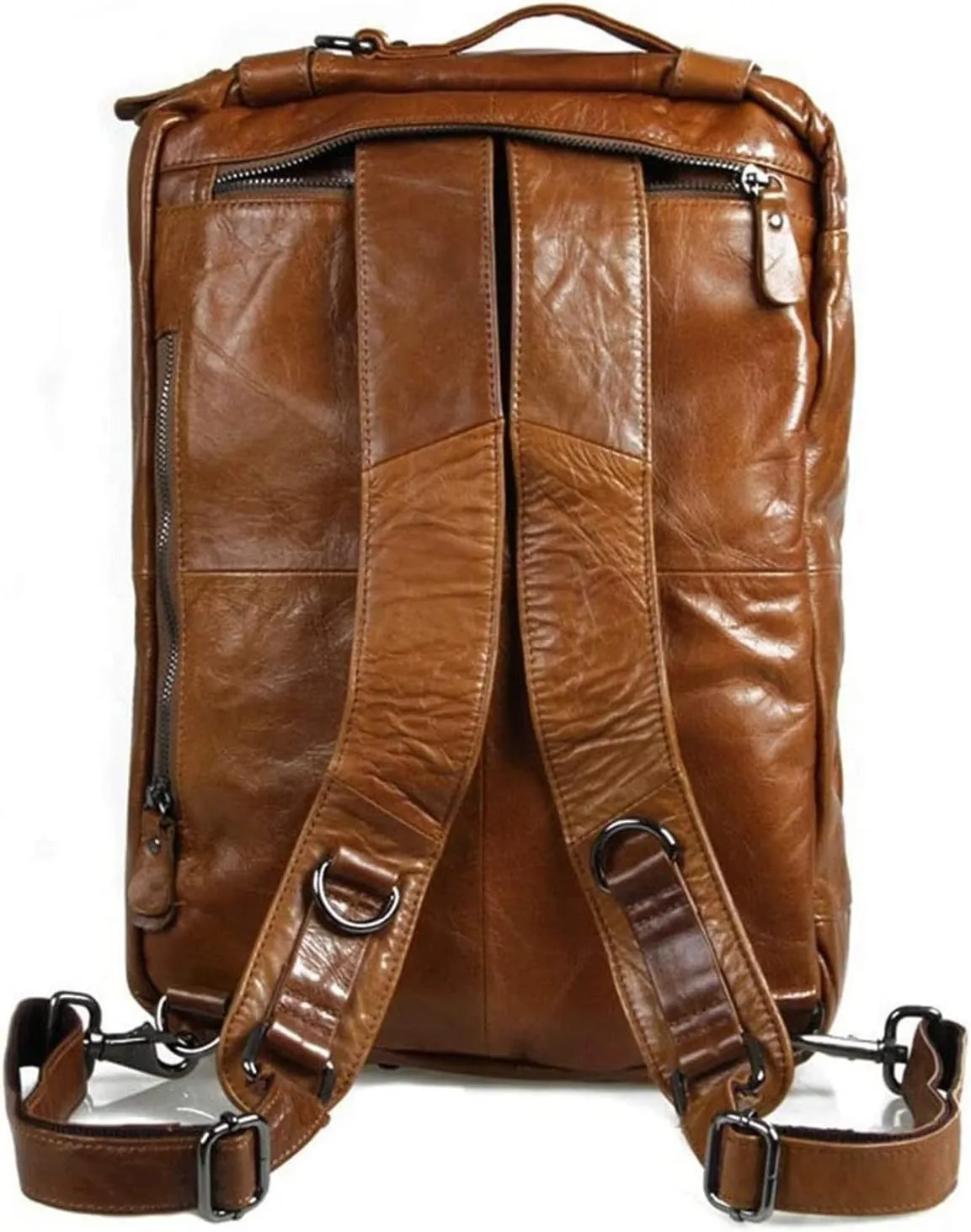 Laptop Briefcase Vintage, Convertible Backpack 15.6inch Laptop Handbag Messenger Bag Large Capacity Business Travel