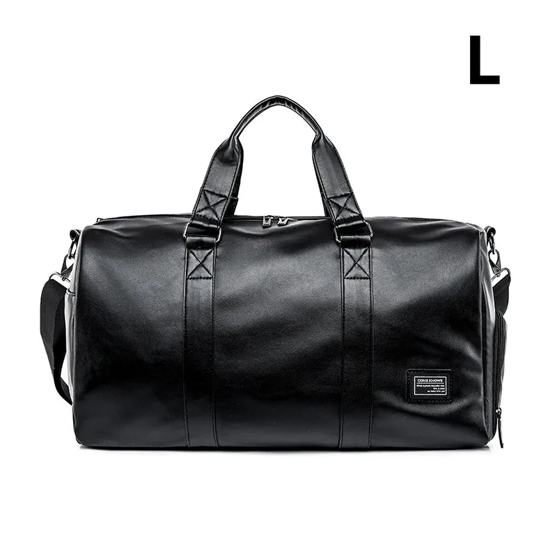 Large Capacity PU Travel Handbag | Men's Duffle Bag for Weekend Getaways
