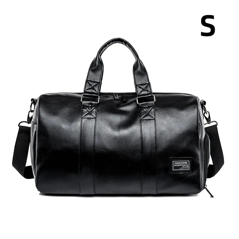 Large Capacity PU Travel Handbag | Men's Duffle Bag for Weekend Getaways