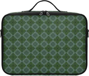 Large Hard Shell Travel Bag Makeup Organizer with Handle Dividers
