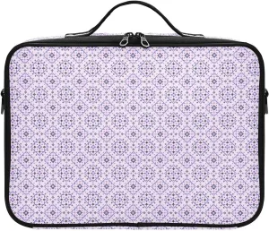 Large Hard Shell Travel Bag Makeup Organizer with Handle Dividers