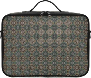 Large Hard Shell Travel Bag Makeup Organizer with Handle Dividers