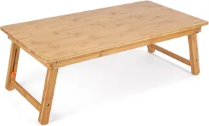 Large Size Floor Desk Nnewvante Floor Table Tray with Folding Legs Adjustable Low Coffee Table for Breakfast Serving Tray Gaming Writing 33.5x17.7in