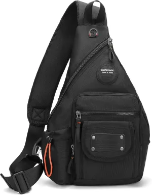 Large Sling Backpack, Sling Chest Bag Shoulder Crossbody Daypacks Fits 14.1-Inch Laptop for Travel Outdoor Men Women