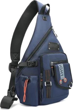 Large Sling Backpack, Sling Chest Bag Shoulder Crossbody Daypacks Fits 14.1-Inch Laptop for Travel Outdoor Men Women