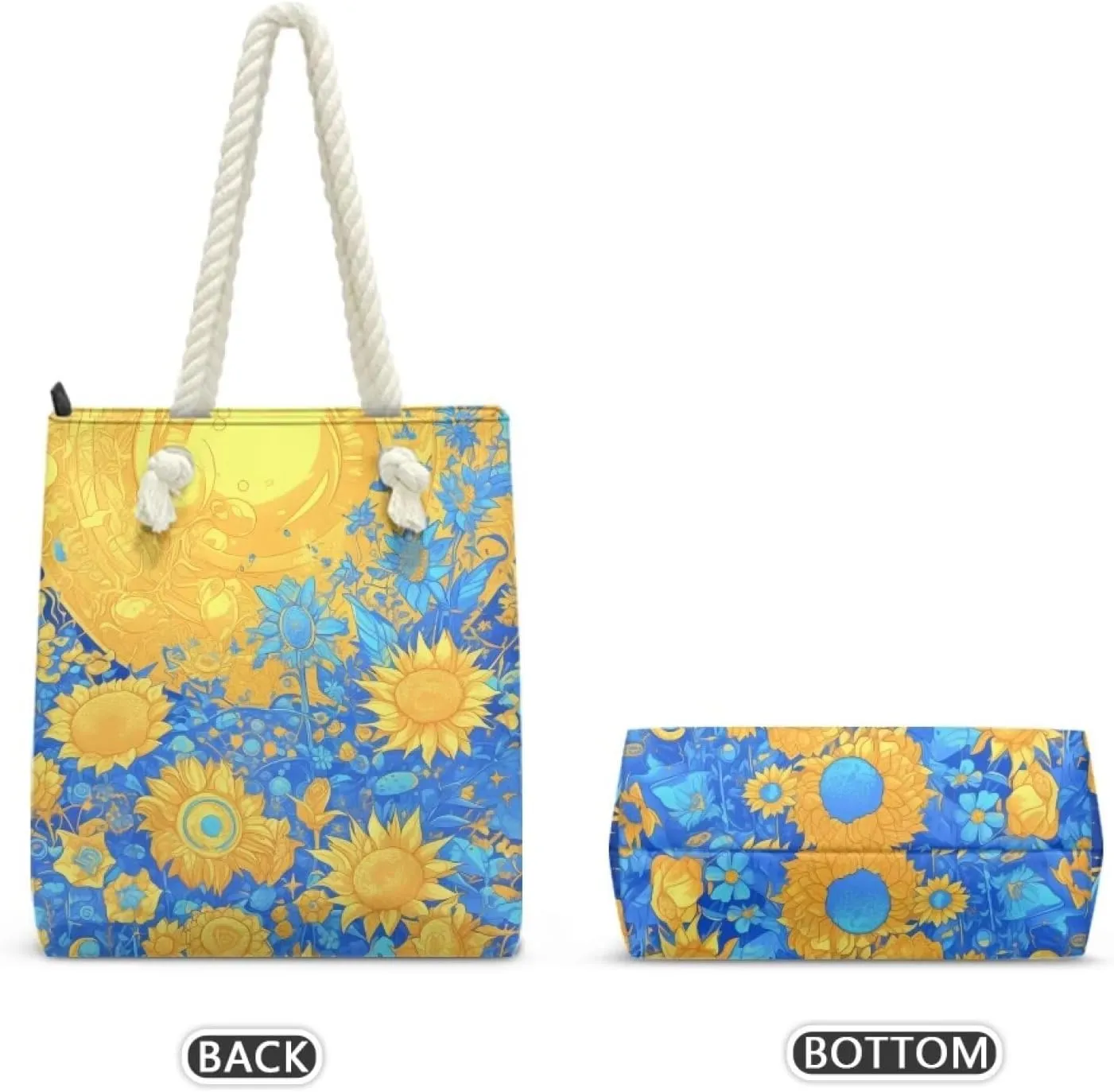Large Tote Handbags for Women Reusable Grocery Bag Zipper Closure Storage Bag for Daily
