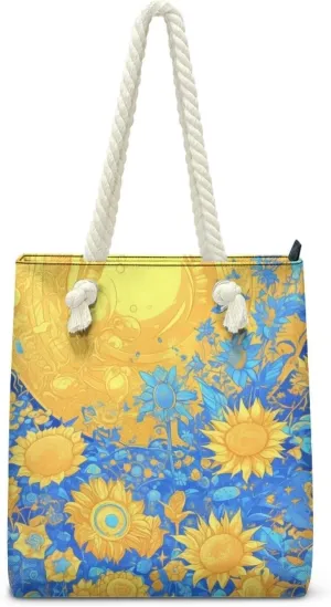 Large Tote Handbags for Women Reusable Grocery Bag Zipper Closure Storage Bag for Daily