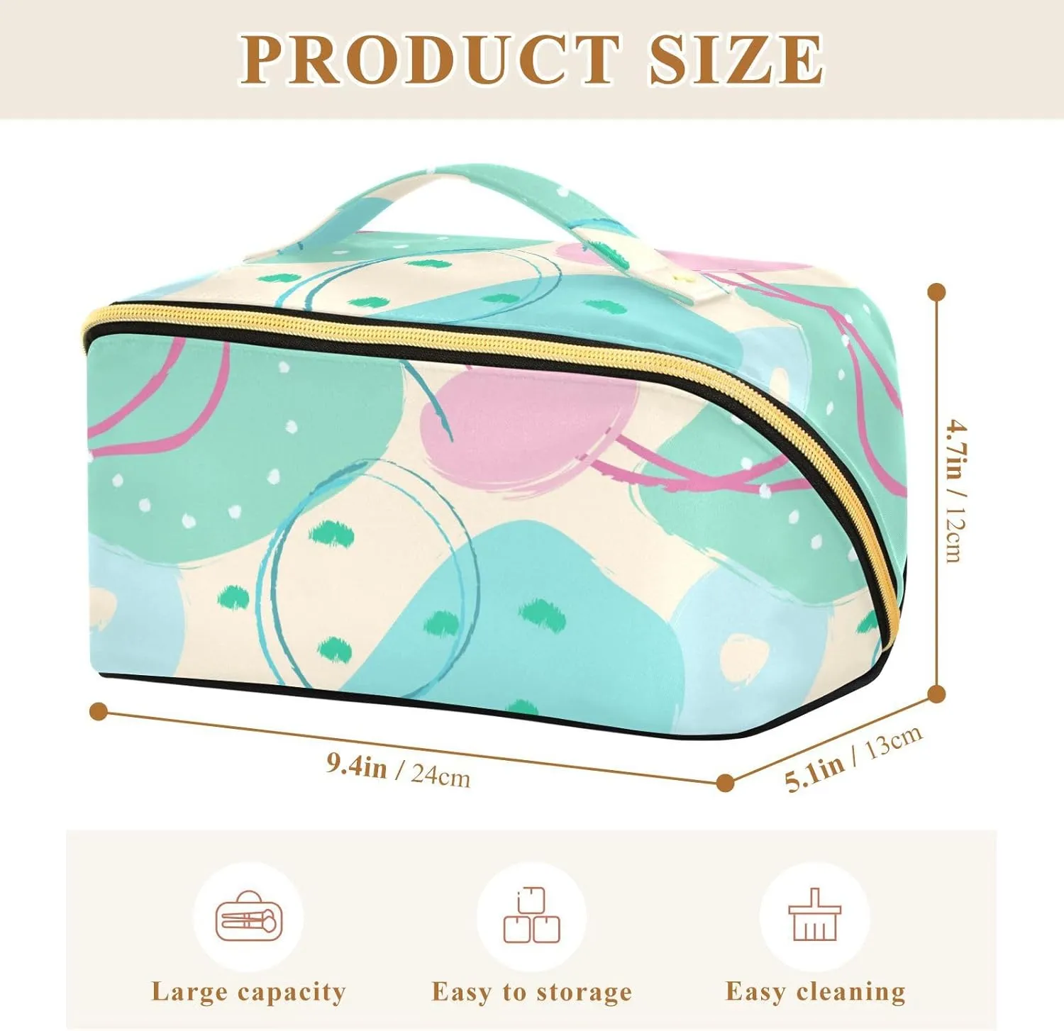 Large Travel Makeup Bag for Women Makeup Essentials Organizer Case with Divider