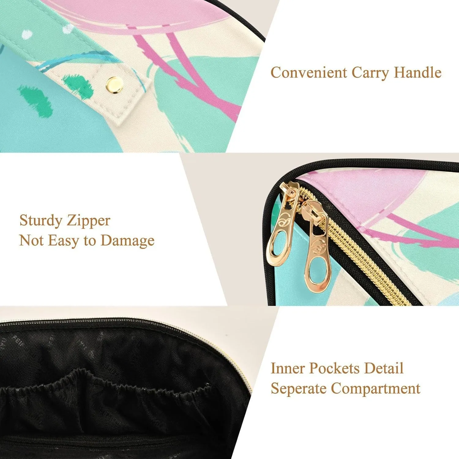 Large Travel Makeup Bag for Women Makeup Essentials Organizer Case with Divider