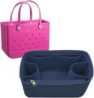 Lckaey Beach Bag Accessories for bogg bag Large Organizer Storage Bag Organizing divider insert 3018Dark blue-L