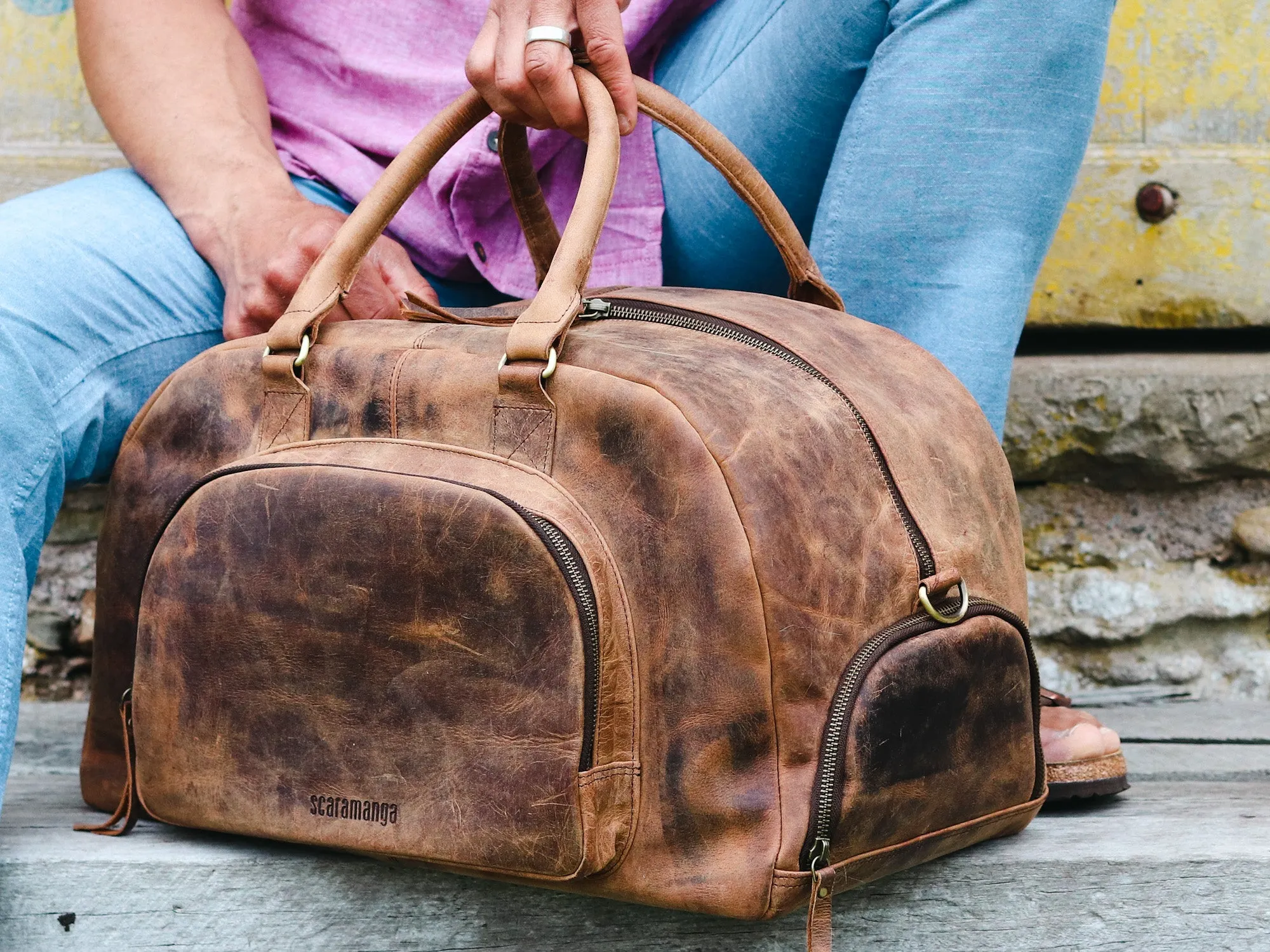 Leather Holdall For Men