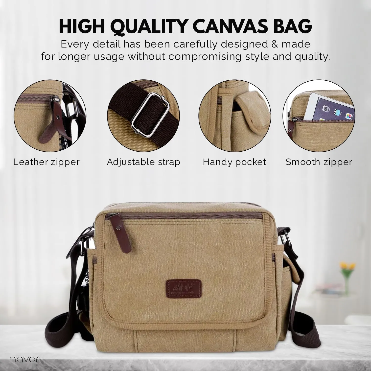 Leonardo | Everyday Casual Crossbody Messenger Bag