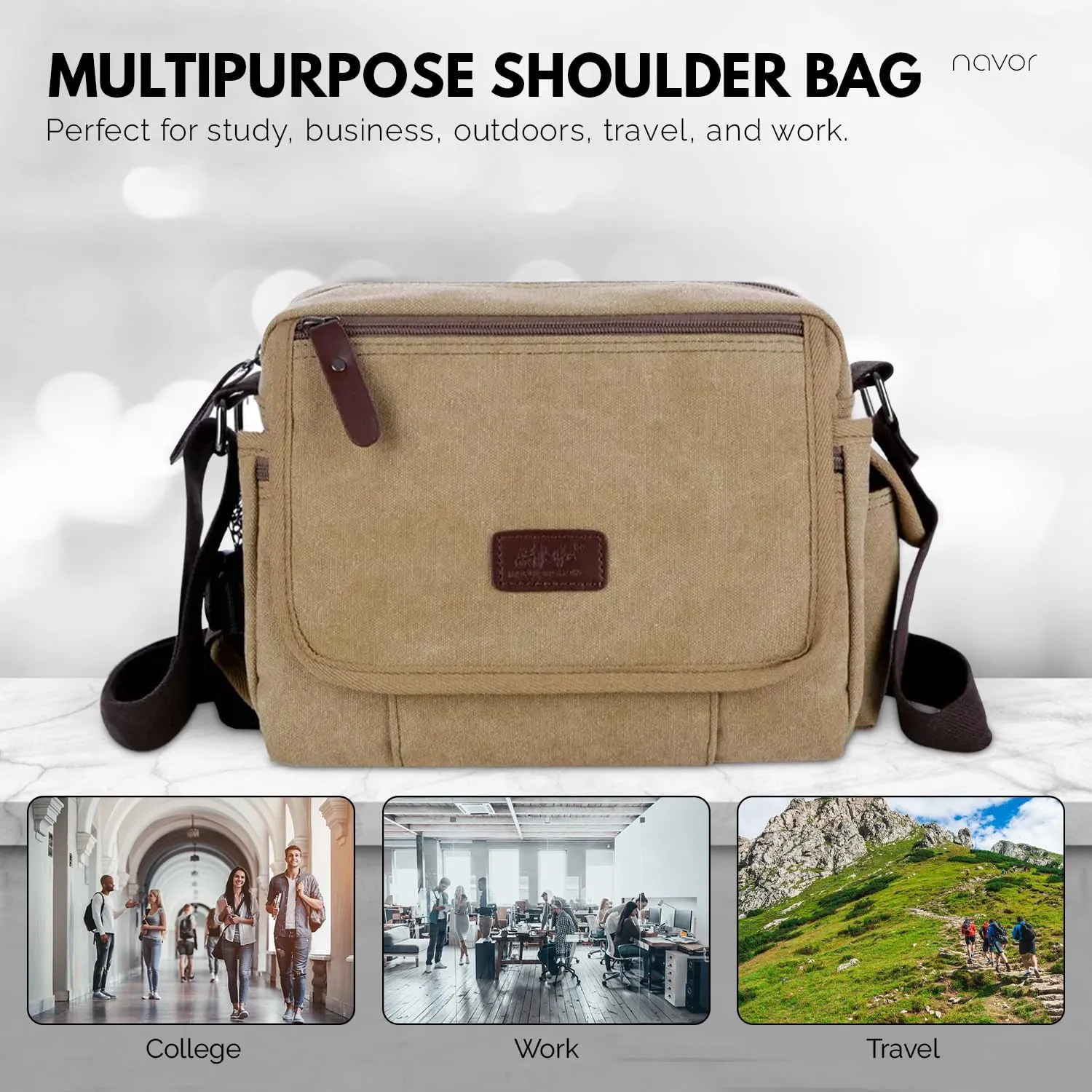Leonardo | Everyday Casual Crossbody Messenger Bag