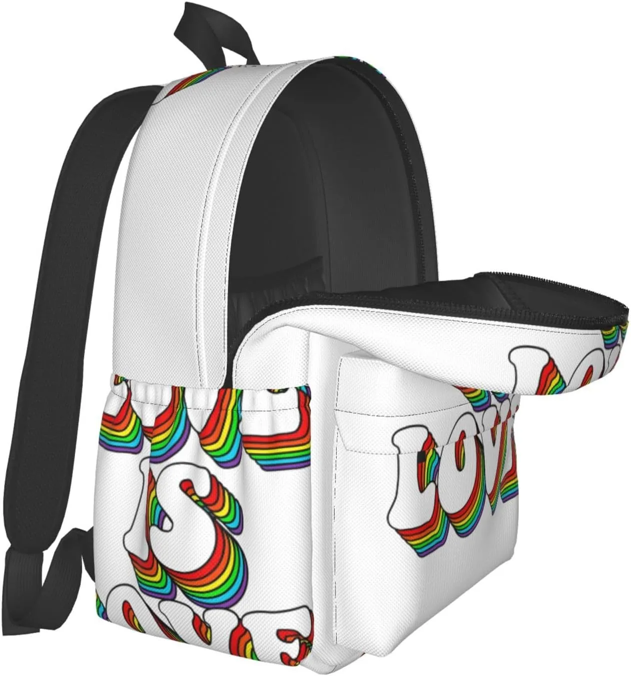 Lgbt Pride Rainbow Gay Love Is Love Rainbow Laptop Backpack Shoulder Bag Laptop Pack Travel Backpacks Commuter Back Pack Casual Daypack Bags With Side Pockets