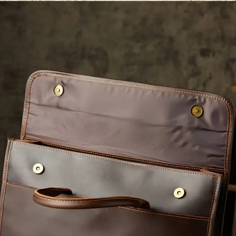 Liam | Men's Genuine Leather Business Briefcase Crossbody Messenger Bag